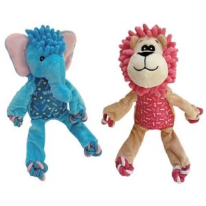 Peluches León y Elefante